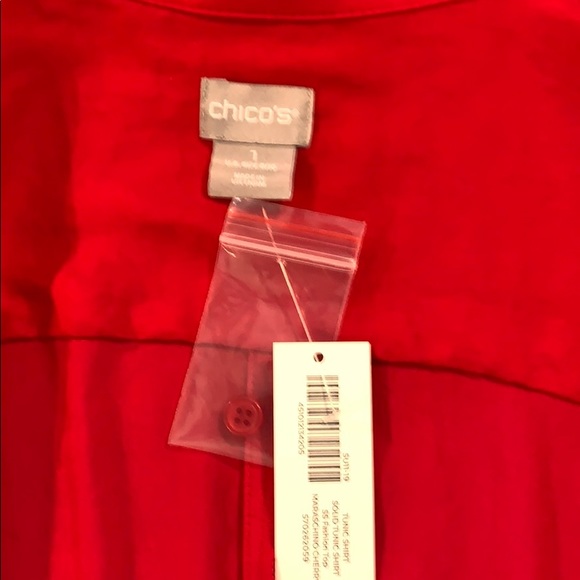 Chico’s long tunic blouse size 1. NWT - Picture 6 of 7